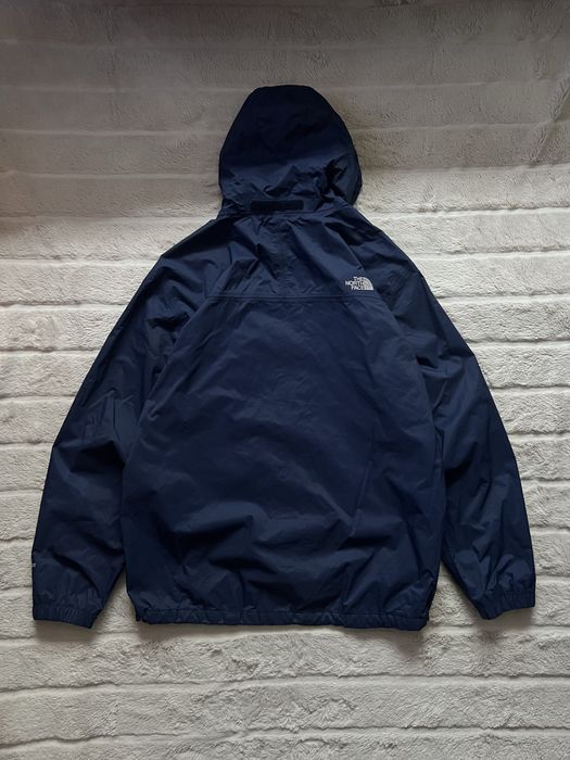 The North Face (L) Rain Jacket чоловіча вітровка темно-синя на мембрані водонепроникна куртка курточка