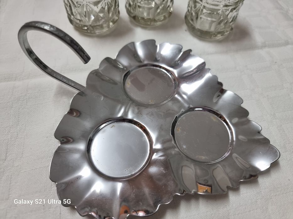 Mini tabuleiro c/ frascos para tempero