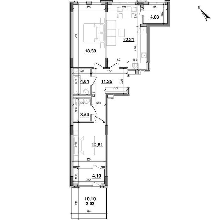 2-rooms apartment apartment by the address st. Kitoboynaya (area 83,6 m²) - Atlanta.ua - photo 6