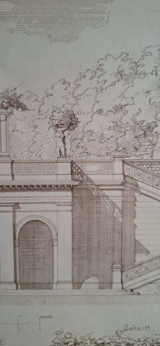 Велика архітектурна гравюра XIX століття . 60×50 см. Оформлена в раму