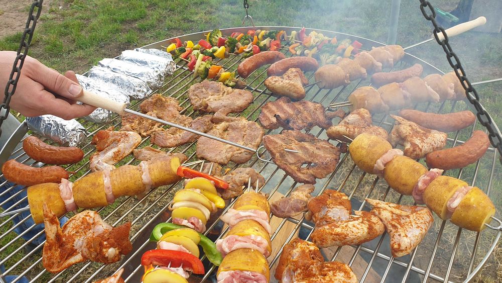 Kije na ognisko do kiełbasek widełki kijki ogniskowe nierdzewne typ WP