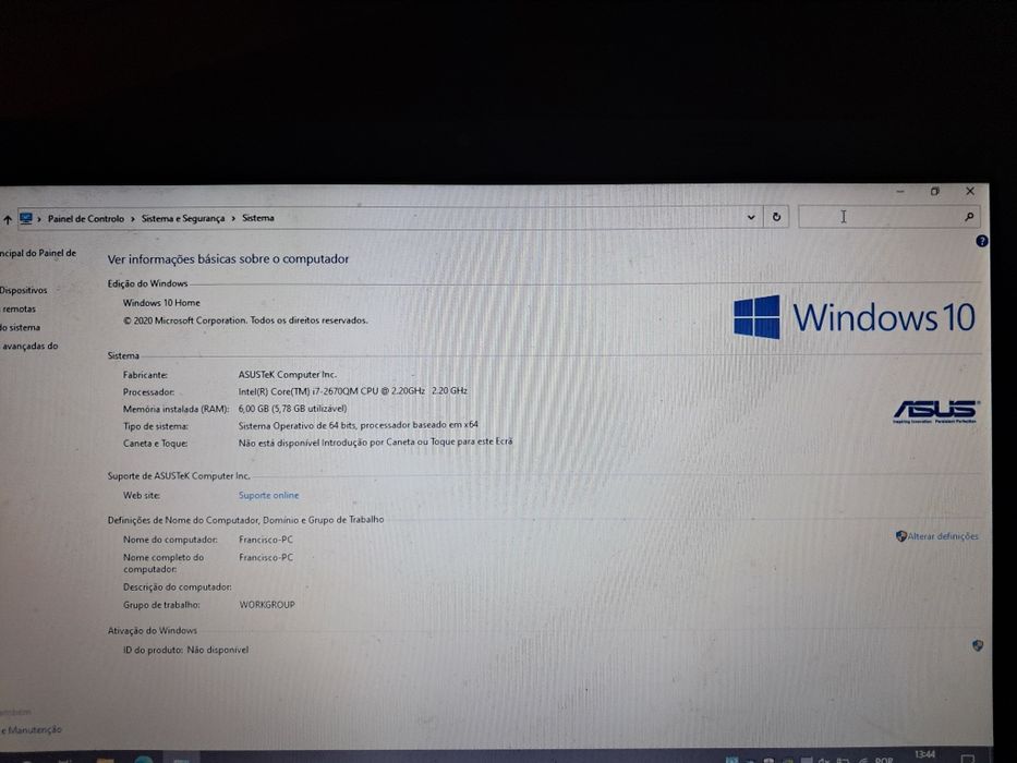 Portátil Asus 2GB Grafica 6GBRam