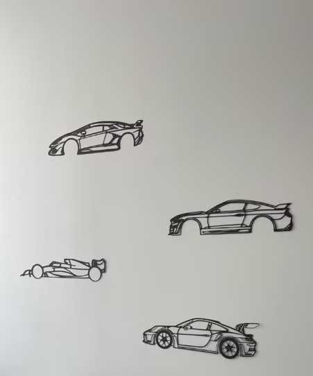 Decoração de Parede em Metal – Modelos de Automóveis