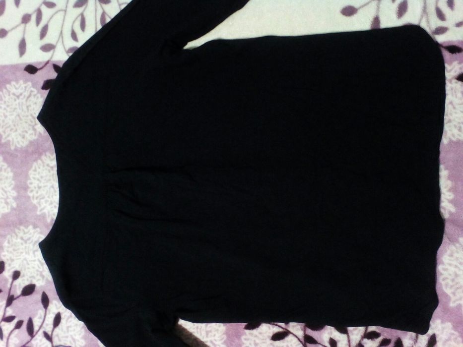 Рубашка черная 46-48 размер блуза блузка чорна кофта