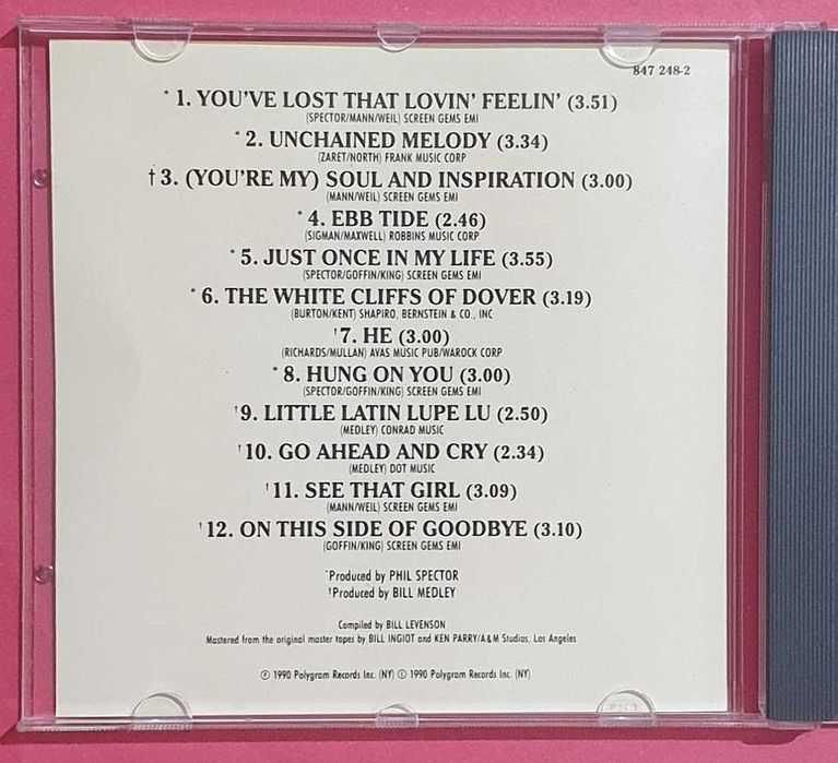 CD - The Very Best of The Righteous Brothers Unchained Melody