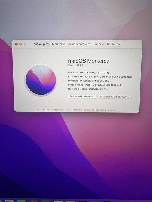 Macbook Pro 15 polegadas