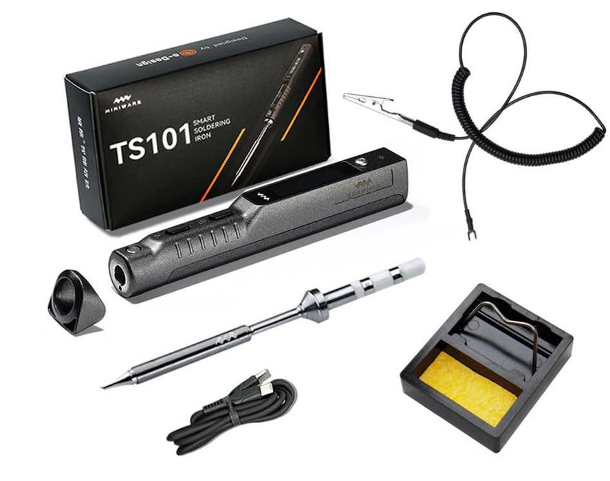Паяльник MiniWare TS101 90W Гарантія жало TS-BC2 + підставка + земля
