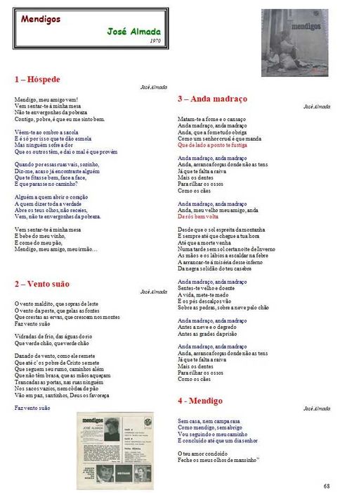José Almada	- - - - -	Mendigos	- - - - -	EP