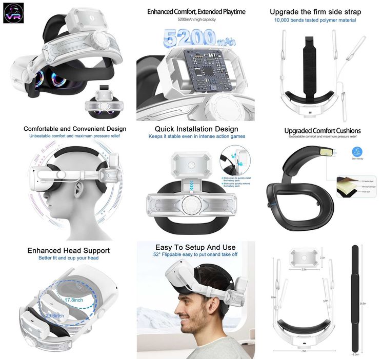 ‼️ Кріплення з батареєю Oculus Quest 2 Battery Elite Strap Meta