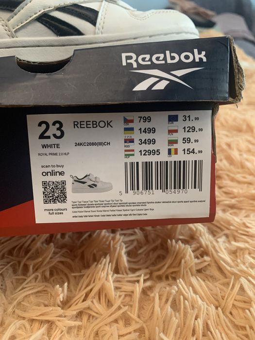 Красовки reebok шкіра