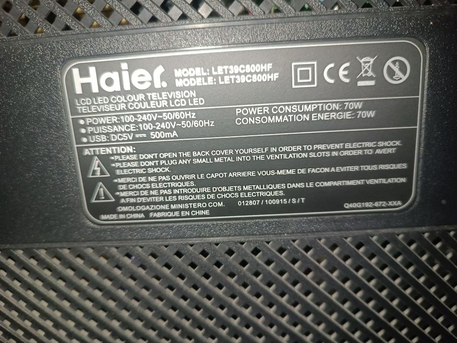 TV telewizor Haier 39 cali TV IDEALNY