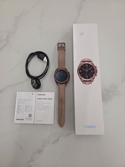SAMASUNG Galaxy Watch 3 Mystic Bronze - cały zestaw! Super stan!