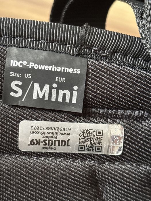 Шлея тренувальна для цуценят "Julius-K9® IDC", S/Mini: 49-67см/28мм, джинс