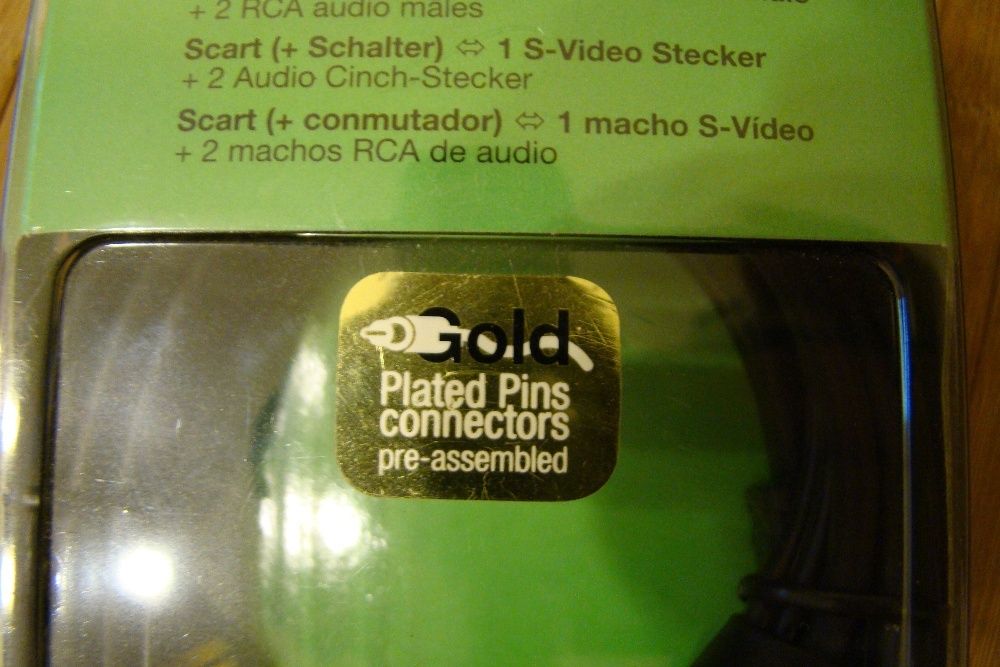 kabel przewód scart - rca thomson nowy pozlacany rca-chinch