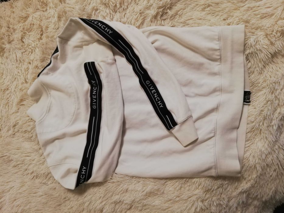 bluza Givenchy M 38 biała z lampasami