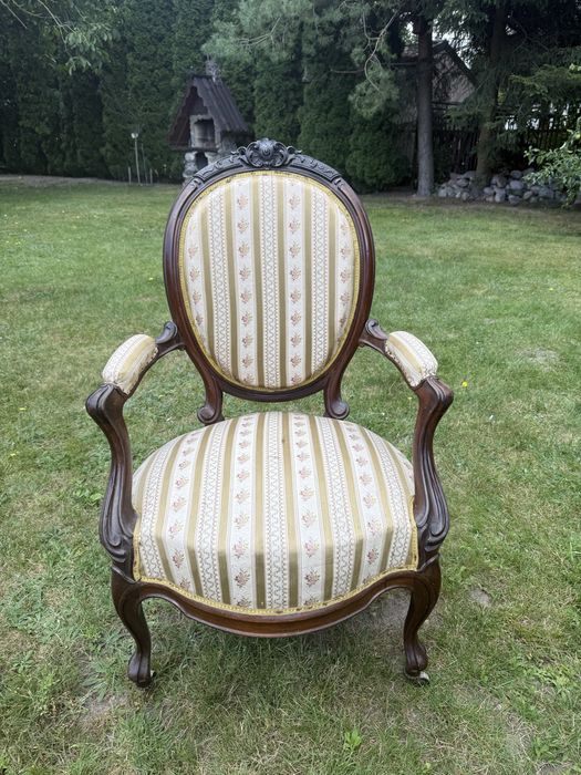 Krzeslo fotel drewniany ludwikowski