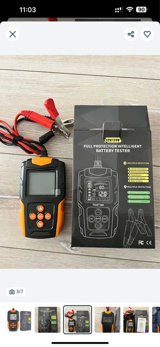 FOXSUR Электронный тестер аккумуляторов нагрузочная вилка 12/24В