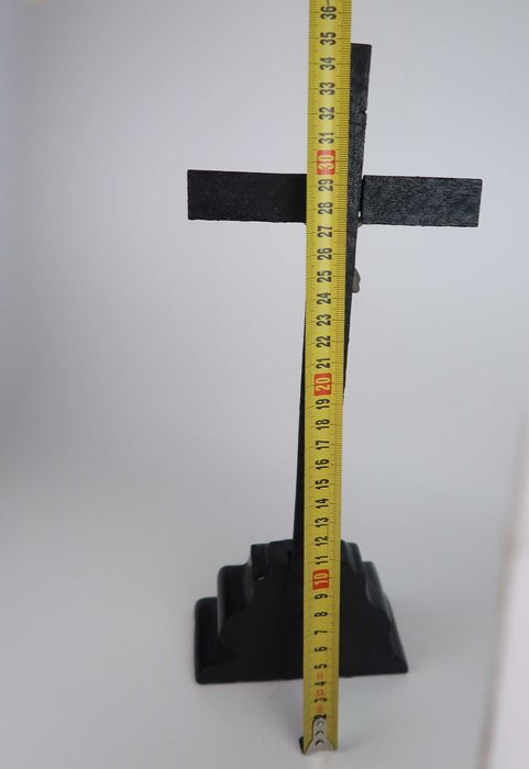 Crucifixo antigo em madeira - 35 cm