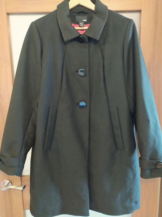 Płaszcz czarny cieżarna 42 H&M