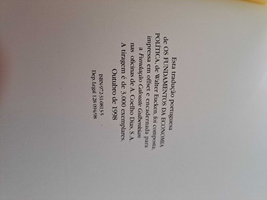 Os Fundamentos da Economia Política - Walter Eucken