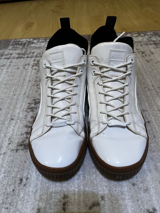 Puma хайтопи білі лаковані з gum sole, розмір 41