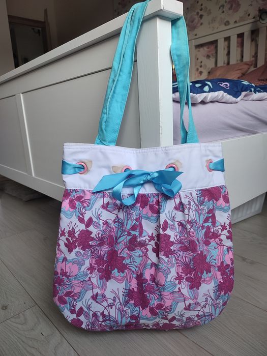 Torba plażowa na lato na plażę w kwiaty Esotiq