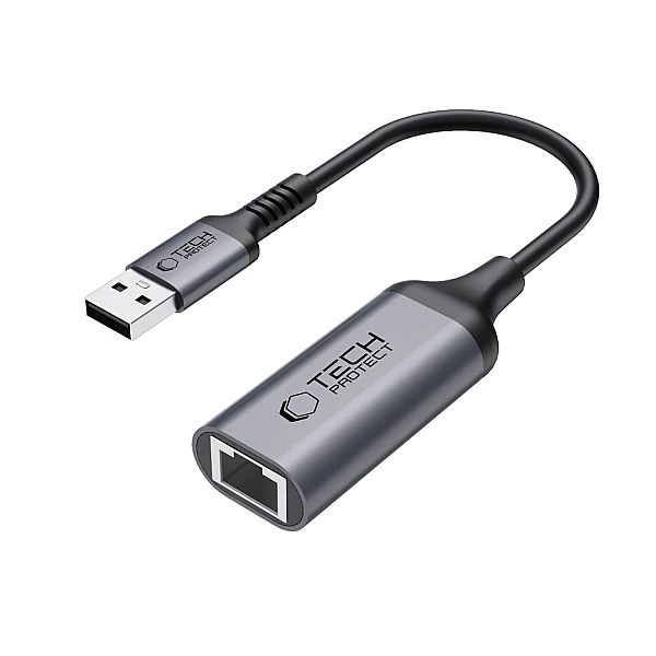 Tech-Protect Ultraboost Adapter Usb 3.0 To Ethernet Rj45/1000Mbps Blac