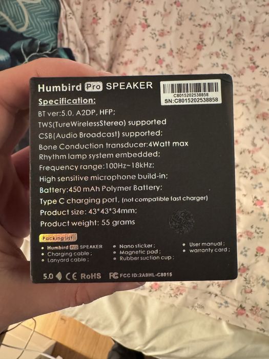 Głosnik bezprzewodowy bluetooth podręczny na magnes