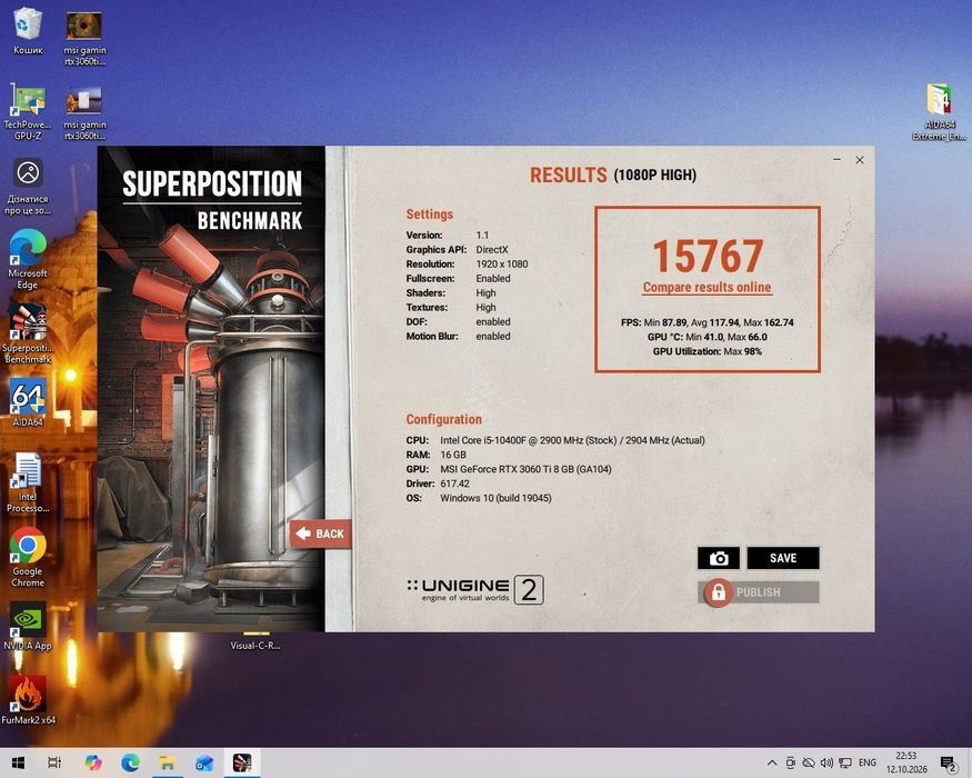 Видеокарта Msi Gaming X RTX 3060ti 8gb