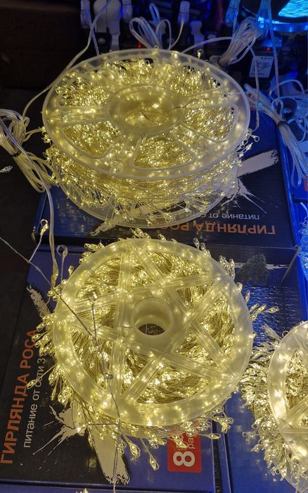 ЗНИЖКА НА ГІРЛЯНДИ! гірлянда Мішура, Роса, Штора Роса, Хвойна лапа