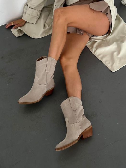 Ковбойки козаки чобітки замш