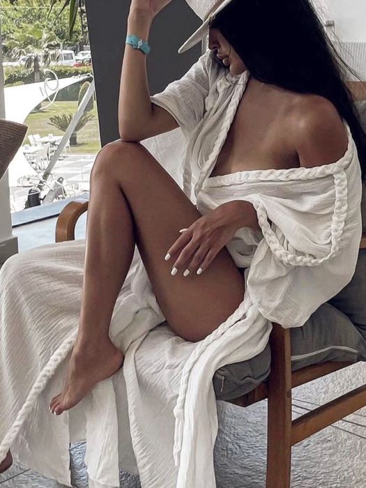 Легкий халат (пляжна туніка) із бавовни