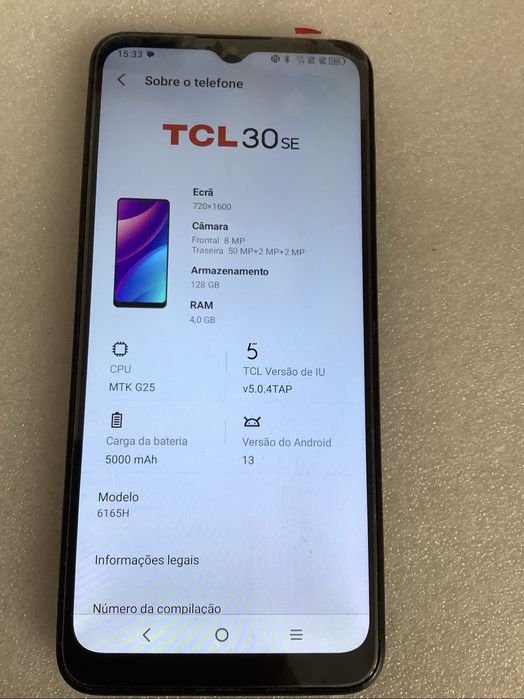 Smartphone TCL 30SE (6165H)
