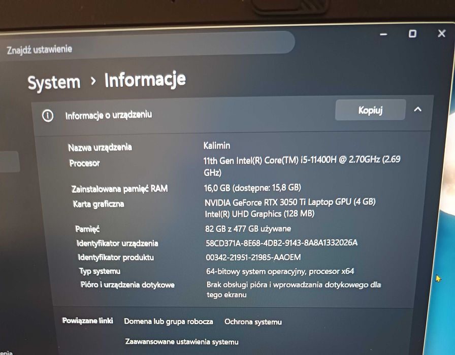 Acer Nitro 5 gamingowy