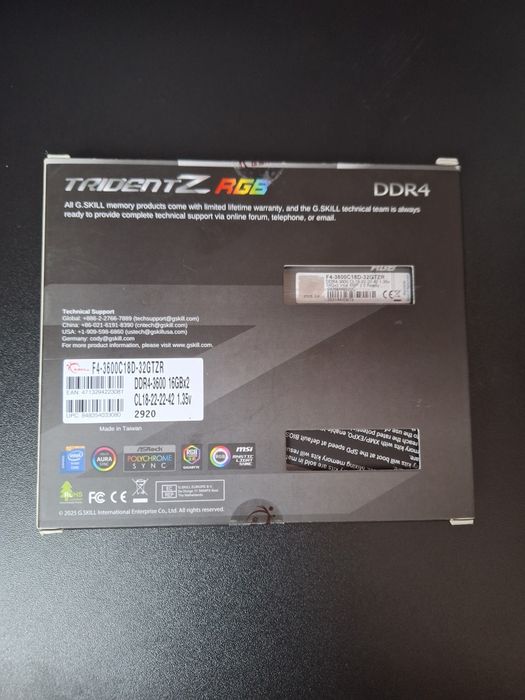 Pamięć ram g.skill tridentz 32gb ddr4