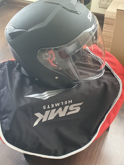 Kask otwarty SMK GTJ Matt Black – rozmiar S