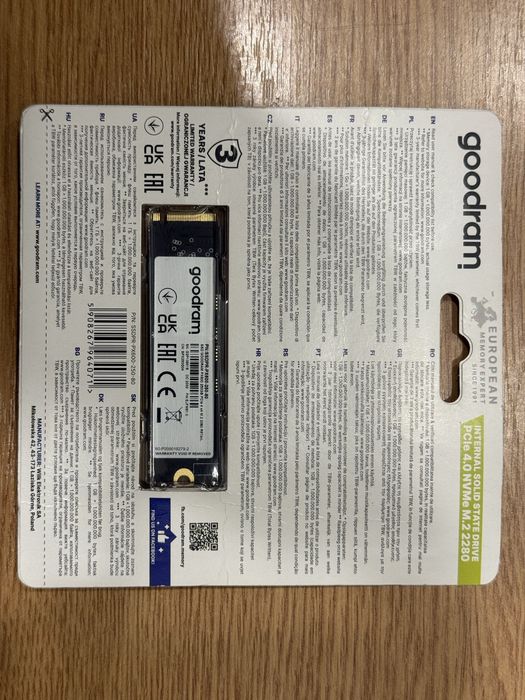 !НОВИЙ! SSD диск GoodRam PX600 250Gb M.2 2280