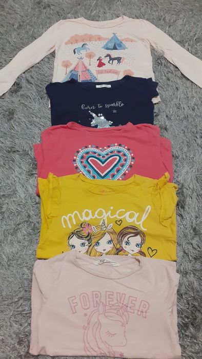 Lote camisolas algodão tamanho 5/6 anos