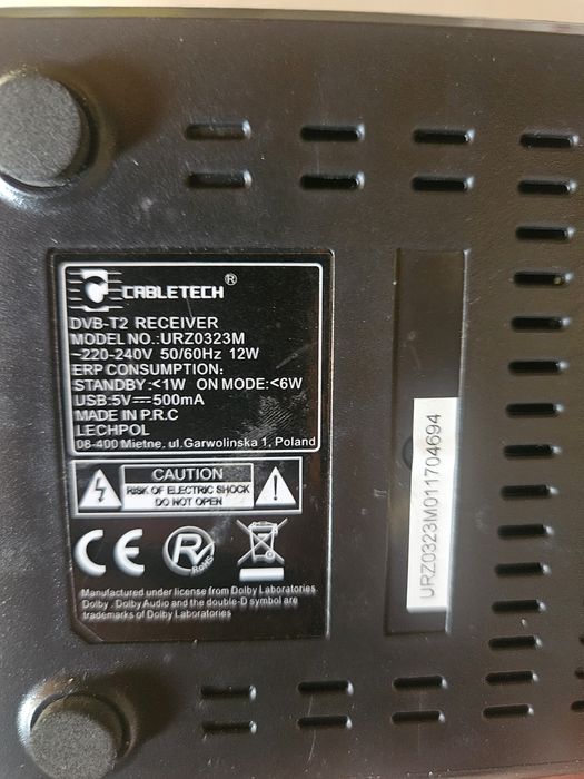 Dekoder tuner dvbt
Tuner DVB-T Cabletech URZ00dekoder83Q
Tuner DVB-T C