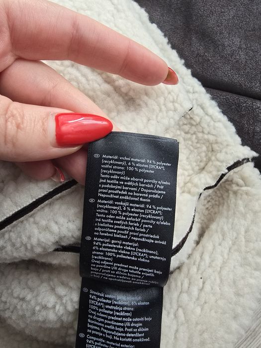 Kurtka damska biker z kożuchem L/XL