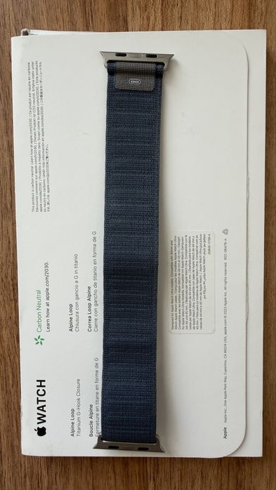 Ремінець Apple Alpine Loop Blue для Apple Watch Ultra 1, 2, 3 49 mm | 45 mm | 44 mm Розмір M