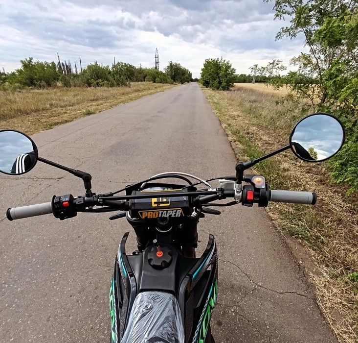 Дзеркала мото (пара) складані круглі-чорні М10