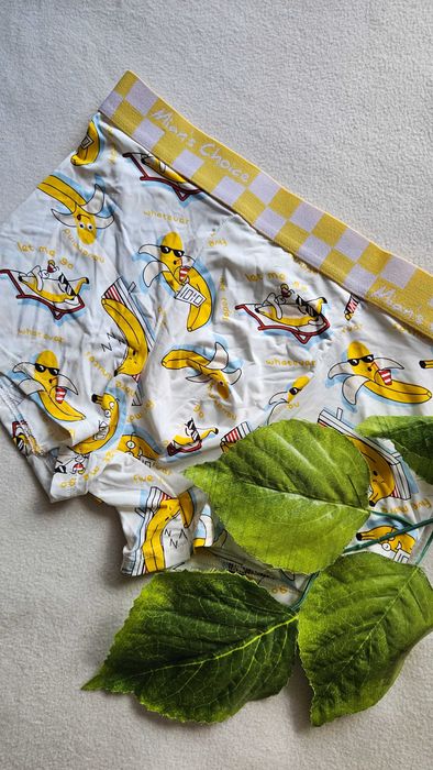 Bokserki męskie w banany Mian's Choice śmieszny wzór kolorowe gumka nowe