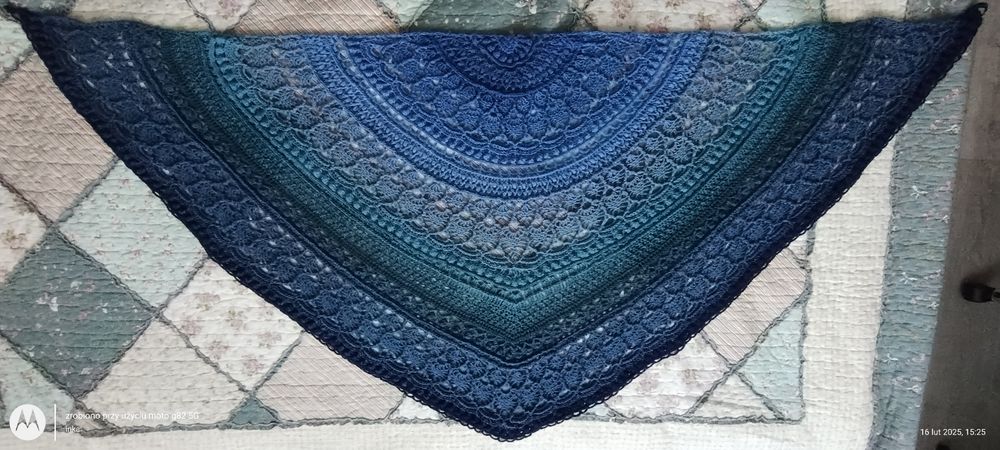 Chusta szydełkowa ręcznie robiona handmade.