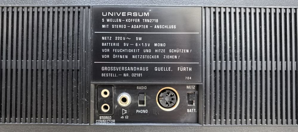 Радіоприймачі Universum TRN 2178/Saba Trans Europa Automatic
