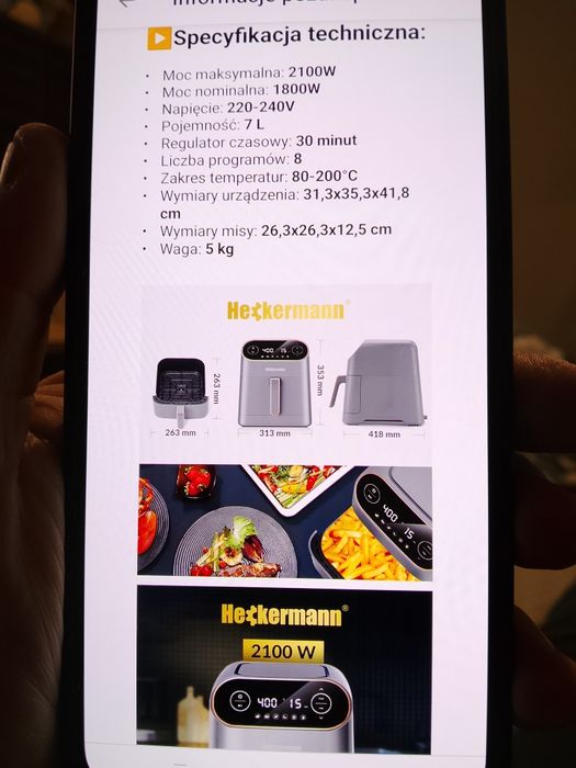 Frytkownica beztluszczowa