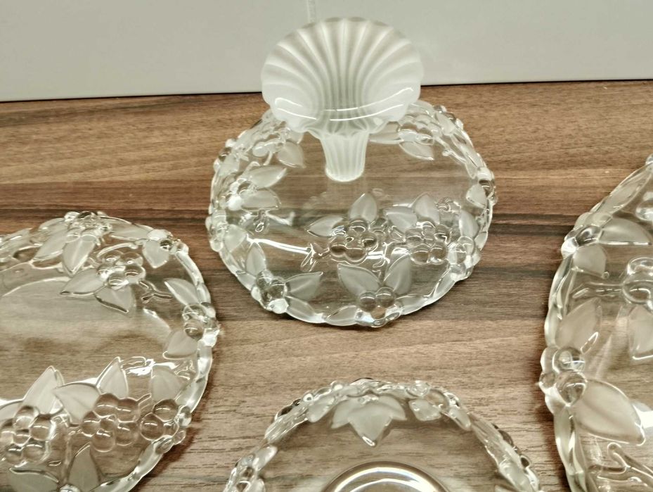 HS Walther Glas Carmen Flower zestaw 6 szt patera talerz miska