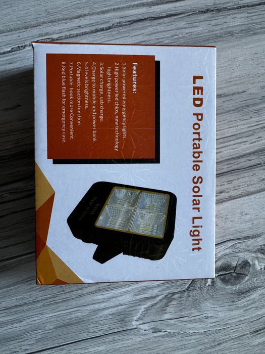 Lampa Solarna Halogen 80w Przenośny LED Powerbank