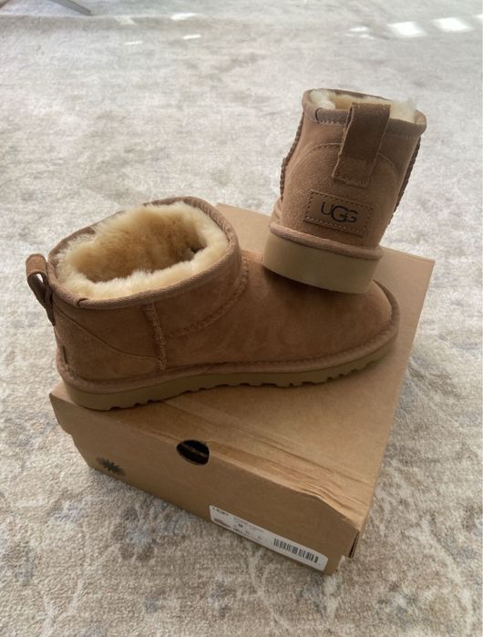 Buty damskie zimowe ugg classic ultra mini chestnut