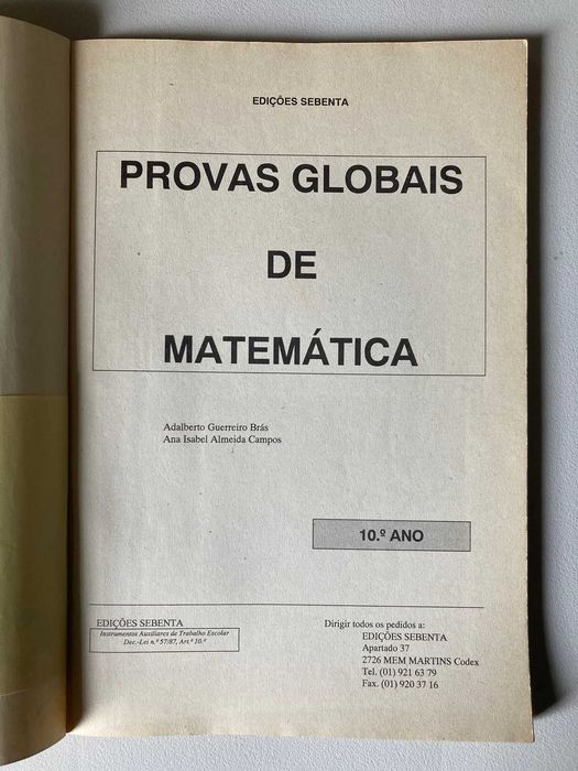Provas Globais de Matemática 10º Ano (Antigo)